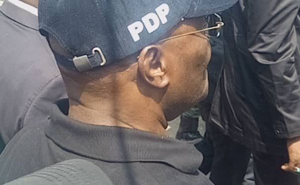 Atiku leads PDP supporters to INEC’s headquarters in protest against just concluded presidential election