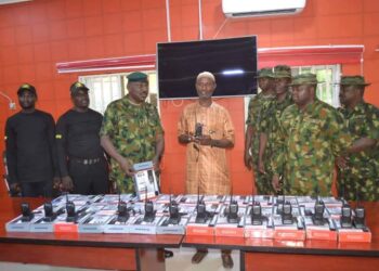 Army donates walkie talkies to civilian joint task force in Zamfara