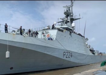 British warship arrives Lagos