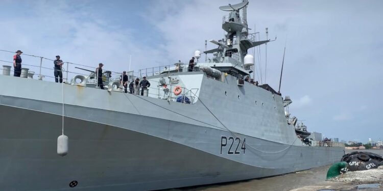 British warship arrives Lagos