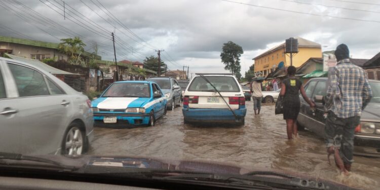 Heavy rain leaves Port Harcourt streets flooded