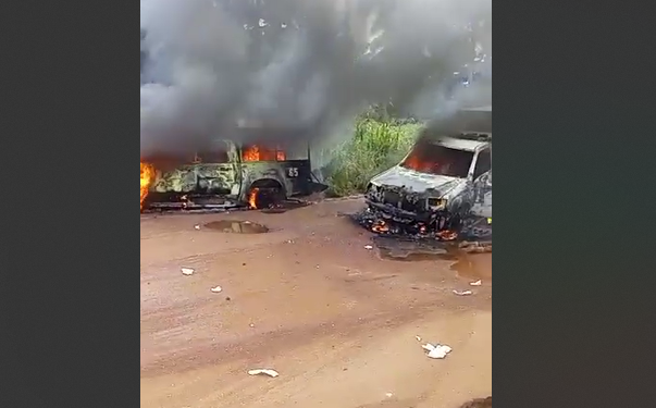 Imo: Unknown gunmen set ablaze 8 soldiers, policemen, NSCDC personnel inside their operational vehicle