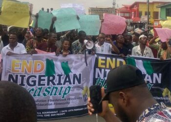 Youths protest biting economic hardship