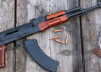 Vulcaniser hit by stray bullet as man wrestles gun from prison officer