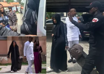 Bobrisky cuts a forlorn figure as operatives escort him to jail