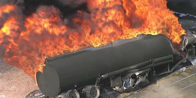 Another oil tanker explosion leaves 8 dead, buildings razed