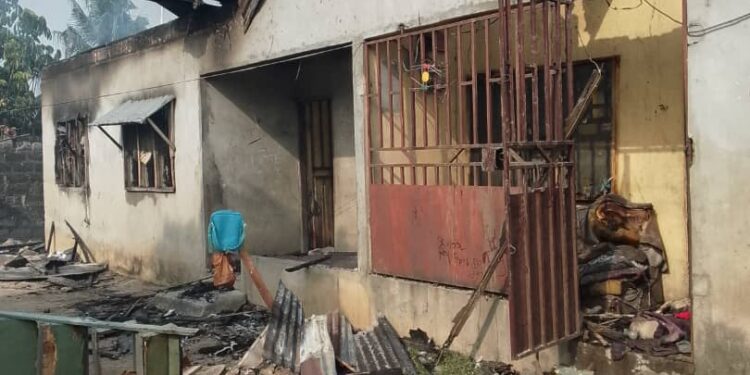 Fire razes down Port Harcourt home of family still in village on Christmas, newyear holidays