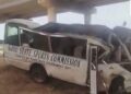 Atleast 20 athletes die after  bus falls from bridge