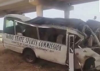 Atleast 20 athletes die after  bus falls from bridge