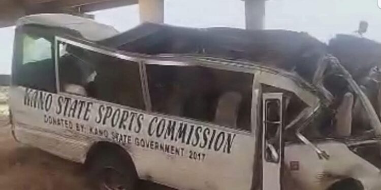 Atleast 20 athletes die after  bus falls from bridge