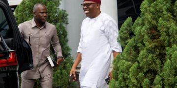 Suspended Governor Fubara steps out in high spirits for boys brigade celebration