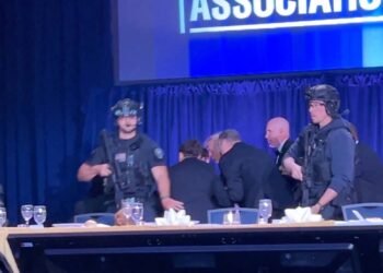 PresidentTrump, wife, others whisked away from correspondents dinner after gunman opens fire